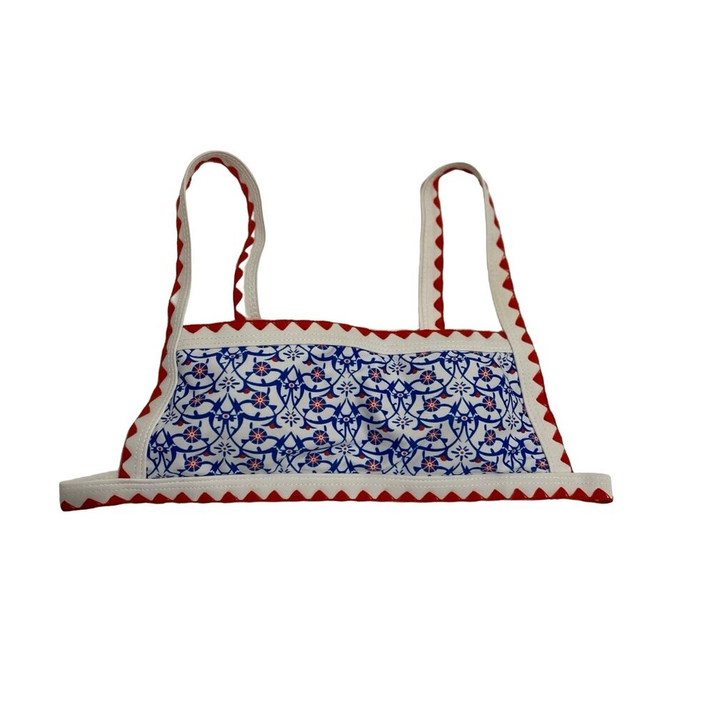 bandeau bikini italian print bikini top